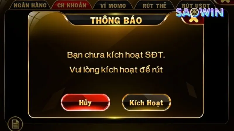 Lưu ý không thể bỏ qua khi rút tiền Saowin